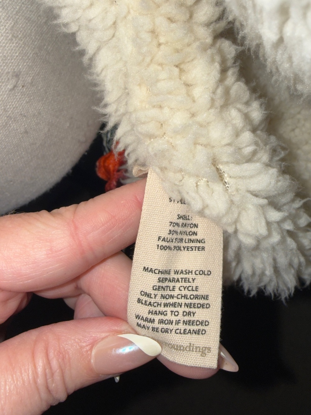 Floral Patchwork Teddy Jacket with Cream Sherpa Collar - Picture 12 of 13